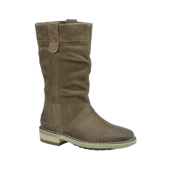 Clarks Shoes - Clarks Women's Leather Soho Houston Moto Boot Boho Rugged Weathered Calf Size 6